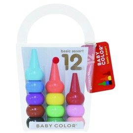 1 X Aozora Baby Color Stackable Crayon Bit - 12 Basic Color Set
