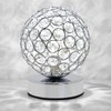 Crystal Globe Desk Lamp Chrome Ball Bedside and Table Lamp