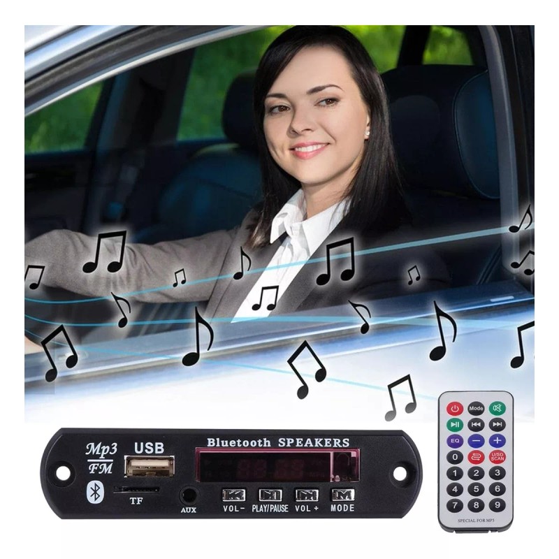 MU Módulo Reproductor De Audio Con Bluetooth Usb Sd Fm