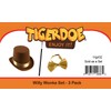 Tigerdoe Brown Top Hat and Bow Tie with Walking Scepter-