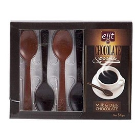 Elit Choco spoons Milk and Dark chocolate (6 spoons) (5 PACKS)