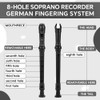 Soprano Recorder Instrument German Fingering 8 Hole Flute, Recorder Instrument