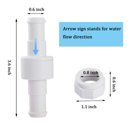 licvqel D20 Pool Cleaner Hose Swivel with D15 Nut Compatible with Zodiac Polaris 280, 380, 180 Pool Hose Swivel fit for Polaris Swivel Hose Connector 3 Pack