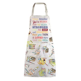 BNQL Painting Artist Apron with Pockets Artist Painter Gifts Art Lover Gift for Art Teacher Apron Painter Apron (art br white apron)