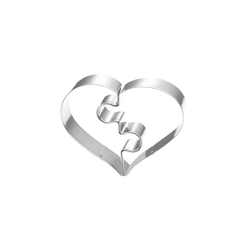 WJSYSHOP Broken Heart Cookie Cutter Stainless Steel