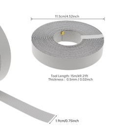 Melamine Edge Banding, PNXKTXO 3/4inch x 50ft Hot Melt Adhesive Pre-glued Gray Veneer Edging for Plywood Table Cabinet Furniture (Gray, 3/4inch x 50ft)