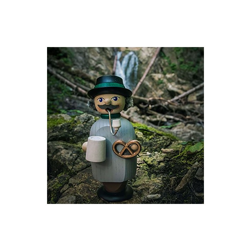 Seiffener Volkskunst Smoker - Bavarian - 14 cm/5.5 inch