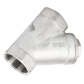 Y Type Strainer 1‑1/4 Inch DN32 Thread 304 Stainless Steel Filter Valve Pipe Fitting for Water Oil Gas