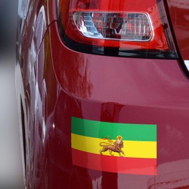 3x5 Ethiopia Flag with Lion Sticker 3-Pack Made with Durable Waterproof Materials Ethiopian Flag Bumper Sticker Flag of Ethiopia Bumper Sticker Ethiopia Bumper Sticker