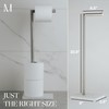 MARMOLUX ACC Free Standing Brushed Nickel Toilet Paper Holder Stand