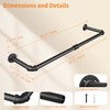 Wall Mounted Clothes Rack 36in, Industrial Pipe Wall Mount Clothing