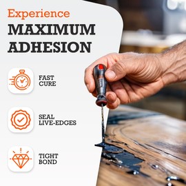 WiseBond Quick Set Seal 1-Quart Kit, Epoxy Resin Seal Wood Live Edges, Fill Cracks, Prevent Air Bubbles, Fast Curing DIY Sealer for Countertop Surfaces, Bar Top, River Table