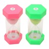 2pcs Hexagonal Hourglass 15 Minutes Learning Sand Timer Portable Plastic