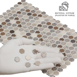 240 pcs, Dollhouse Flooring, 1:12 Scale Doll House Hexagonal Tiles, Miniature Floor, REDUCIO! (Hexagonal Mixed)