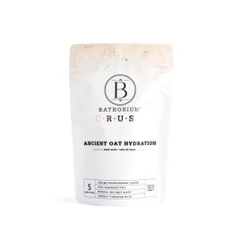 Bathorium Ancient Oat Hydration Crush 21 oz: Luxurious Mineral Sea Salt Soak for Relaxation, Hydration, and Sleep - Skin-Soothing Colloidal Oats and Light Floral Fragrance, 5+ Soaks