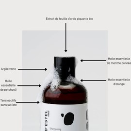 SERGE D'ESTEL PARIS Anti-Dandruff Sulphate-Free Shampoo Vegan Formula with Tea Tree Anti Itching Anti Dandruff Natural 250 ml