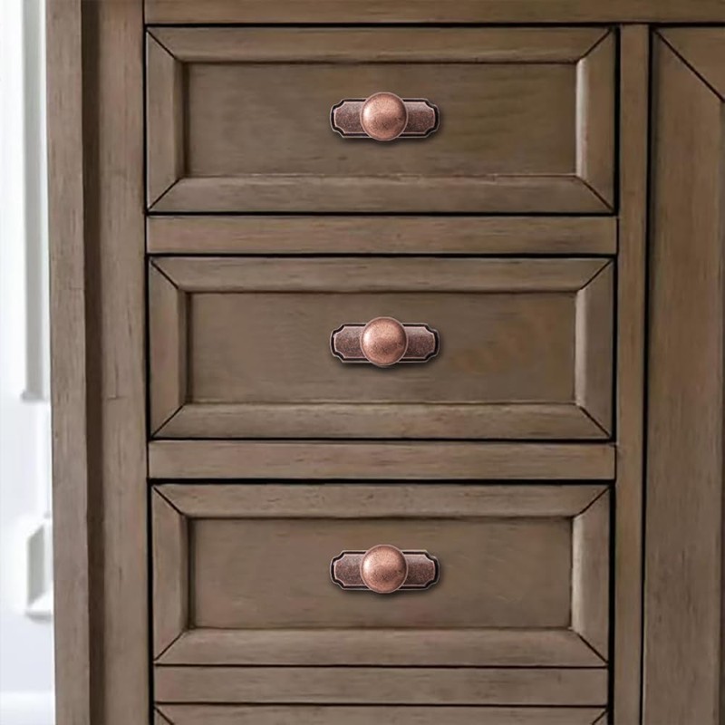 khtumeware 2 Pack 1-1/4 inch Backplate for Cabinet Knobs Antique