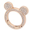 10pcs Rhinestone Spring O Rings Cute Bear Head Zinc Alloy