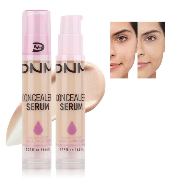 QIUFSSE 2 PCS Full Coverage Concealer Liquid,Hydrating Under Eye Concealer