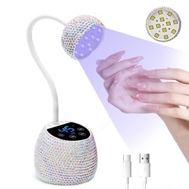 CGBE UV LED Nail Light with Auto Sensor, 36W Cordless Gel Nail Light for Resin, Curing Light with 3 Step Timer and LCD Display, Fast Curing Resin Light, For Professionals, Both Hands and Feets, Gift