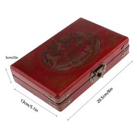 Chinese Abacus with Vintage Leather Box,Classic Wooden Abacus 9 Column Bead Arithmetic Abacus with Classic Calculator Counting Gifts Collectibles Abacus Gift for Adults