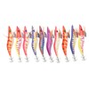 10Pcs Hard Bait Squid Jig Fishing Lure Octopus Wooden Shrimp