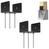 FMhotu 6x6 Concrete Post Base(2 PCS), Deck Post Base Holder