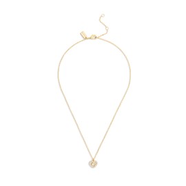 COACH Women's Signature C Pavé Heart Pendant Necklace