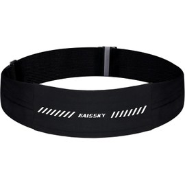 Running Belt Waist Pack Phone Holder Runner Belt Fanny Pack Lightweight Running Pouch Belt for Women Men, SweatResistant Workout Pouch for Running Jogging (Black(3 Pockets, Up to 7.0"))