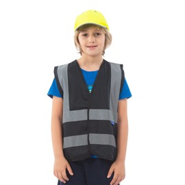 AYKRM Black children High visibility viz vest kids reflective safety vest