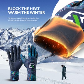 ROCKBROS Cycling Gloves Autumn and Winter Full Finger Gloves Elastic Non-Slip Cycling Gloves for Cycling Driving Hiking Women and Men Size M-XXL