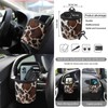 Wanyint Brown Black Cow Print 15 PCS Car Seat Cover