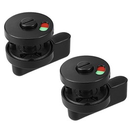 Sourcingmap Privacy Indicator Door Lock 53mm Dia Plastic Nylon Indicating Lock for Public Partition Toilet Restroom Bathroom 2Pcs