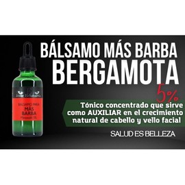 Loción estimulante para Cabello y Barba al 5% con Bergamota UNISEX 2 frascos Total 100ml