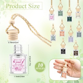 Funnymoom 30 Pcs Team Gifts Bulk Appreciation Gift Car Air Freshener Diffuser Hanging Car Empty Glass Essential Oil Diffuser Christmas Thank You Gifts for Employee Coworker Teachers Staff (Employees)