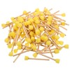 MAGICLULU Sponge Brush 100Pcs Yellow Foam with Wooden Handle Round