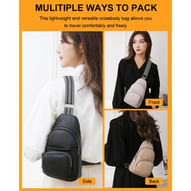 Hiflyer Crossbody Bags for Women Trendy, Leather Crossover Bags for Women, Sling Bag for Women Crossbody Purse (Khaki)