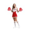 Hooshing 24PCS Red and White Pom Poms Cheerleading Plastic Cheer