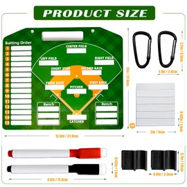 Magnetic Baseball Lineup Board，Baseball Lineup Cards Baseball Lineup Board For Dugout Baseball Accessories 40 Sheets Lineup Cards Baseball Clipboard for Coaches Baseball Coaching Accessories