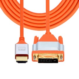 CY Cable 4K DVI 24+1 to HDMI Ultra Soft High Flex HDTV Cable Hyper-Superflexible Cable High Speed Type A Male to Male for Computer HDTV