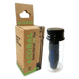 Biodegradable Bamboo Charcoal Dental Floss Natural Candelilla Wax 30M Peppermint Essential Oil Eco Friendly Biodegradable
