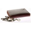 Glazed Genuine Leather Biker's Leather Wallet with Metal Chain