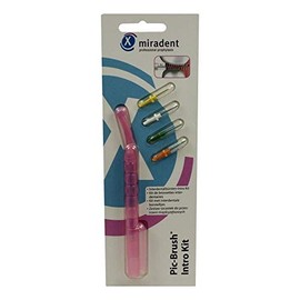 MIRADENT Interd.Pic-Brush Intro Kit 1H+4B.tra.pink