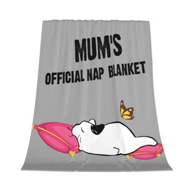 GardEssere Funny Cute Sleeping Cat Blankets for Women Cozy Soft Cartoon Flannel Throw Blanket For Bed Sofa Mother's Day Christmas Birthday Gifts for Mom Mum Grandma