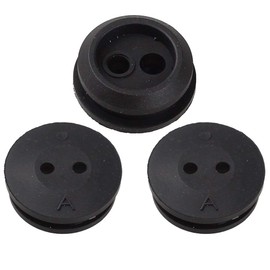 Hipa 7/8" (23mm) 2-Hole Fuel Tank Grommet Rubber for Toro Homelite Shindaiwa MTD Trimmer Weed Eater - Pack of 3