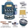 Sunflora Picnic Backpack for 4 Person with Blanket Picnic Basket