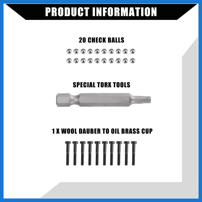 VekAuto 7.3L Injector Rebuild Kit with Vice Clamp, Special Tools,
