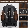 Rolling Tool Backpack Heavy Duty, 43 Pockets Tool Backpack with