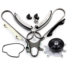 SCITOO Timing Chain With Water Pump Kit Replaces for Dodge Dakota for Durango Nitro Ram 1500 for Jeep Commander Grand for Cherokee Liberty for Mitsubishi Raider 3.7L 02-10 90393SC TS22393 AW7163