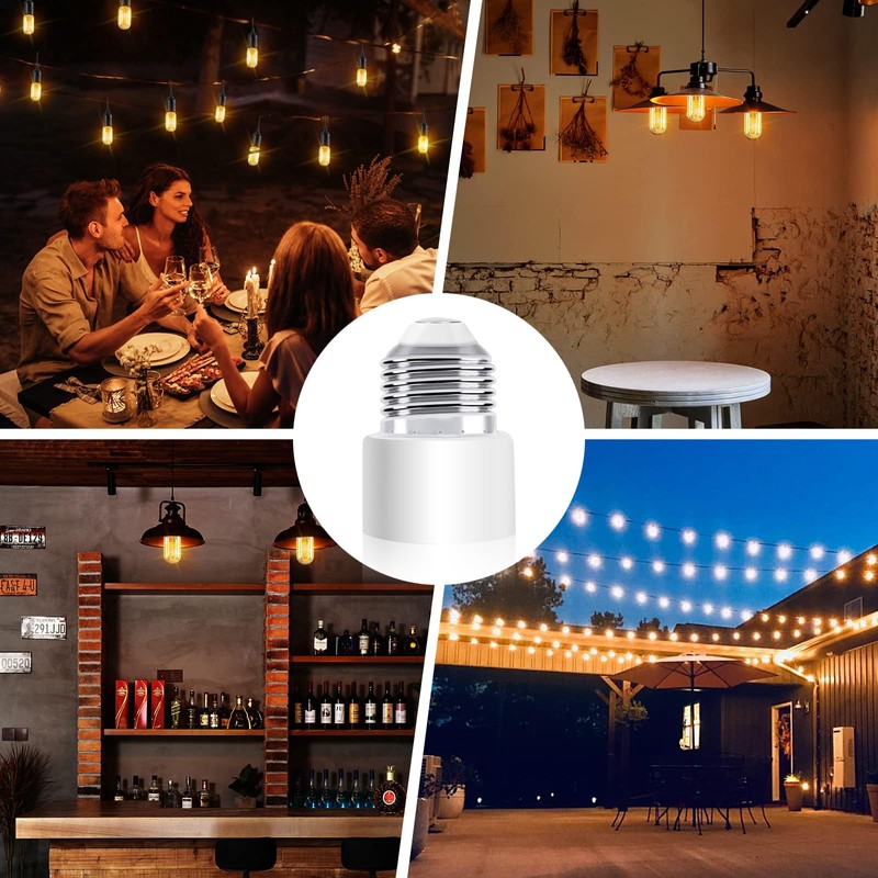 Sevici Light Socket to Plug Adapter, Convert Light Bulb Socket